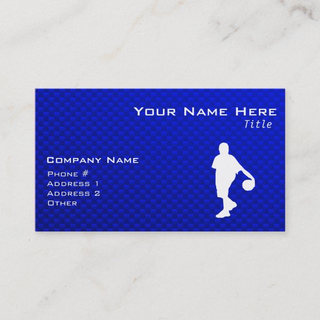 Blue Basketball Business Card (Front)