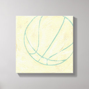 Blue Basketball by Chariklia Zarris Canvas Print