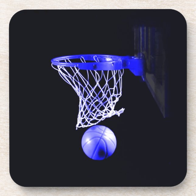 Blue Basketball  Coaster (Front)