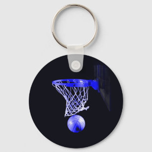 Blue Basketball Key Ring