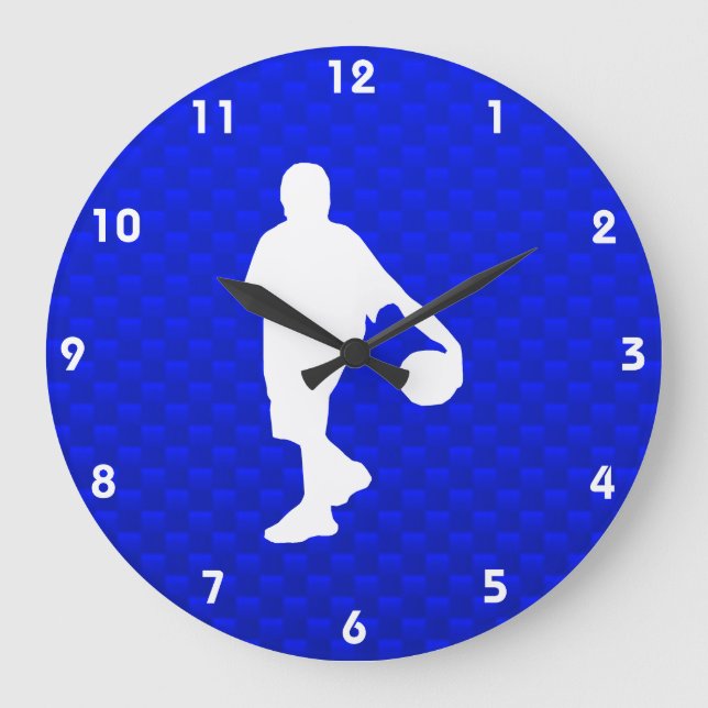 Blue Basketball Large Clock (Front)