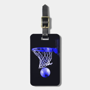 Blue Basketball Luggage Tag