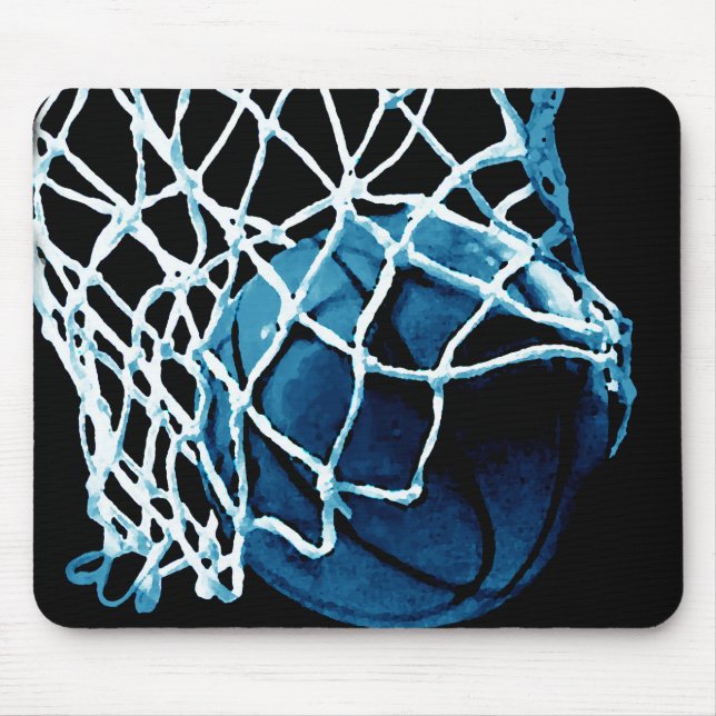 Blue Basketball Mouse Mat (Front)