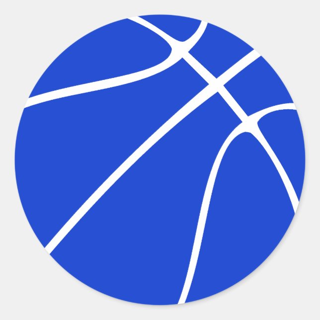 Blue Basketball Scrapbook or Decorative Sticker (Front)
