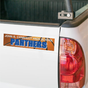 Blue Basketball Team Custom High School Bumper Sticker