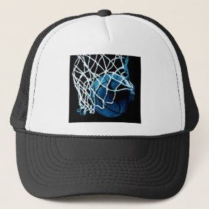 Blue Basketball Trucker Hat