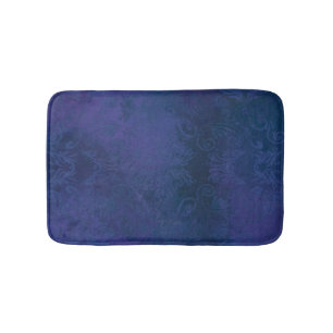 blue bath mat
