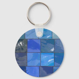 Blue Bathroom Tiles Design Key Ring