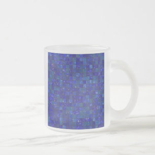 Blue Bathroom Tiles Frosted Glass Coffee Mug