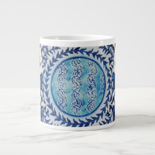 Blue Batik Bloom Speciality Mug