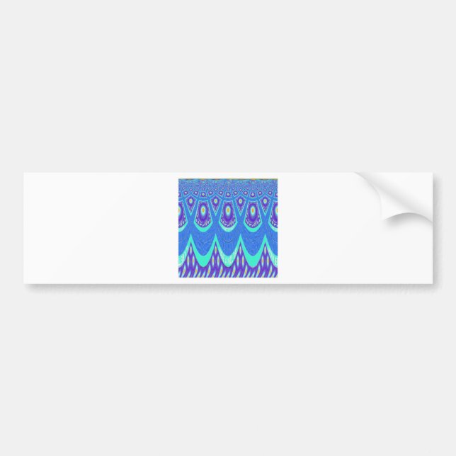 Blue batik bumper sticker (Front)