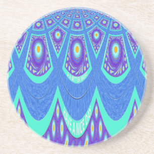 Blue batik coaster