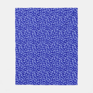 Blue Batik Leopard - fleece blanket