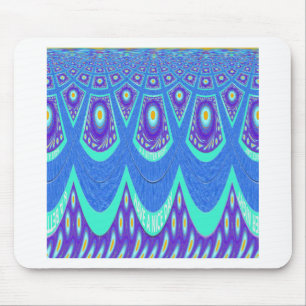 Blue batik mouse mat