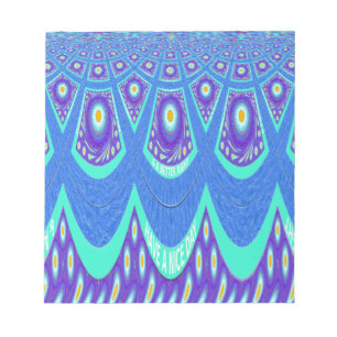Blue batik notepad