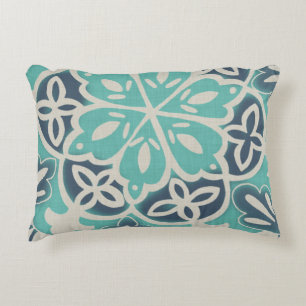 Blue Batik Tile I Decorative Cushion