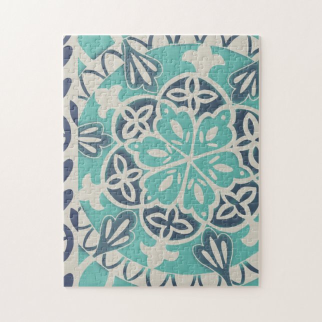 Blue Batik Tile I Jigsaw Puzzle (Vertical)