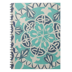 Blue Batik Tile I Notebook
