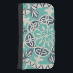 Blue Batik Tile I Samsung S4 Wallet Case<br><div class="desc">Floral</div>