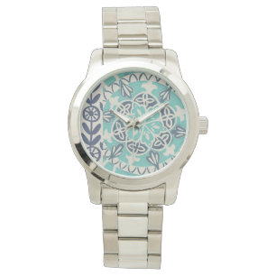 Blue Batik Tile I Watch