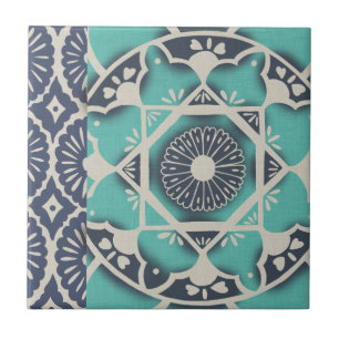 Blue Batik Tile II
