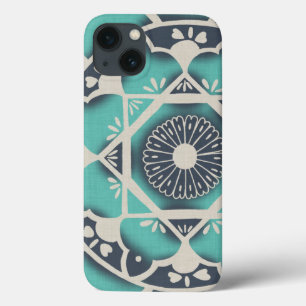 Blue Batik Tile II iPhone 13 Case