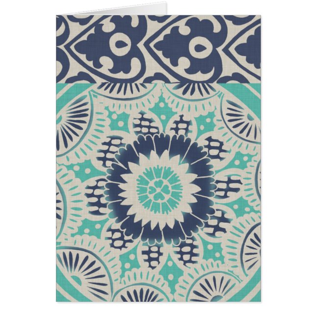 Blue Batik Tile III (Front)