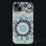Blue Batik Tile III iPhone 13 Case<br><div class="desc">Floral</div>