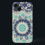 Blue Batik Tile III iPhone 13 Case<br><div class="desc">Floral</div>