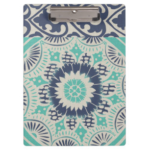 Blue Batik Tile III Clipboard