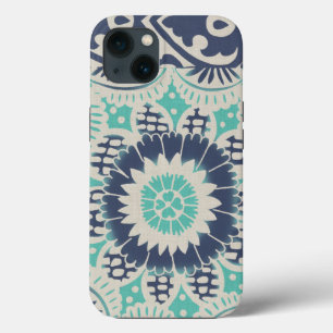 Blue Batik Tile III iPhone 13 Case