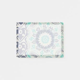 Blue Batik Tile III Post-it Notes