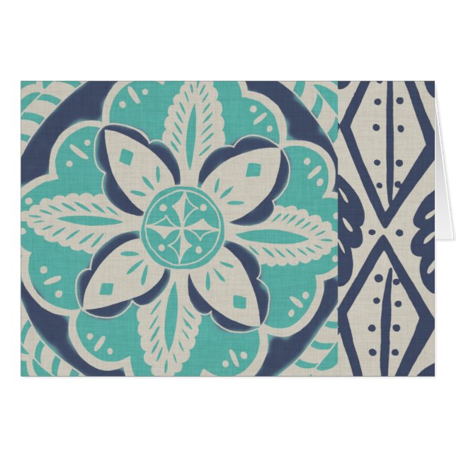 Blue Batik Tile IV (Front Horizontal)