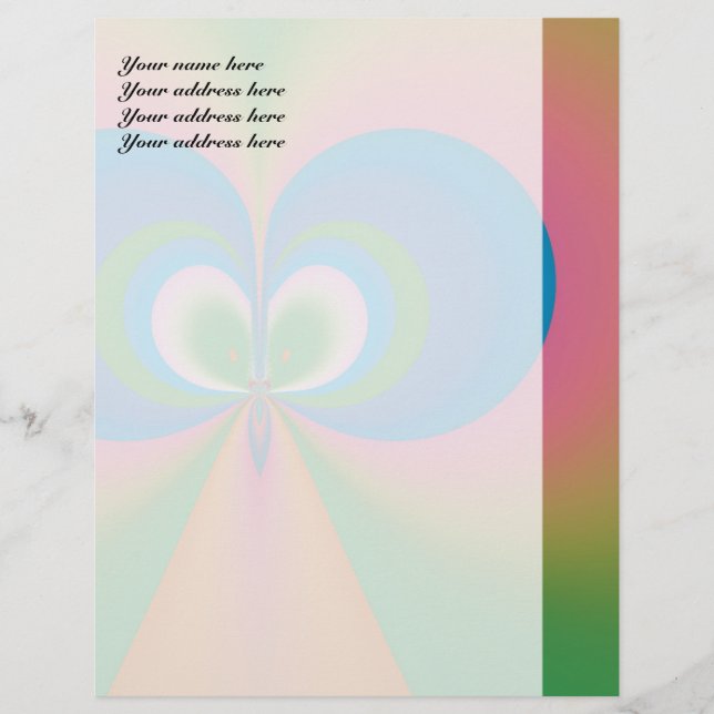 Blue batterfly letterhead template (Front)