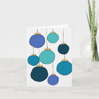 Blue Baubles  Card