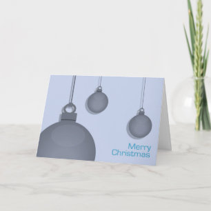 Blue Baubles Christmas Card