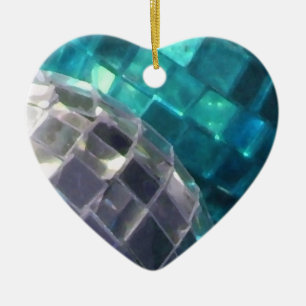 Blue Baubles detail ornament heart