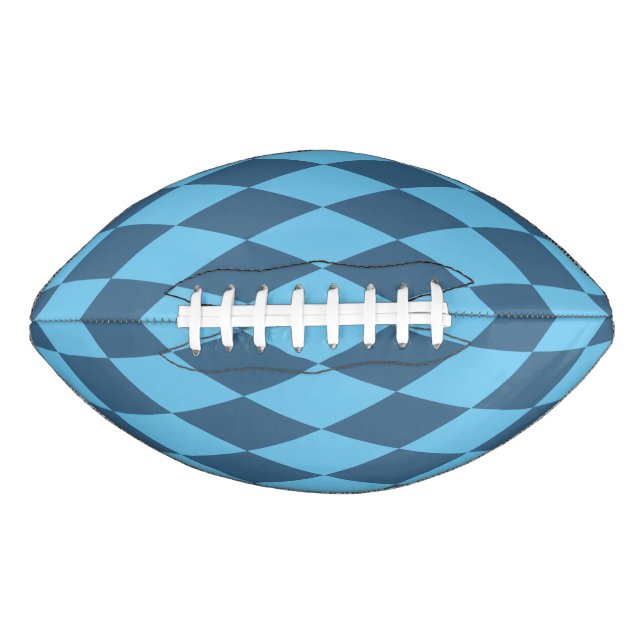 Blue Bavaria Rhombus Flag Pattern American Football (Front)