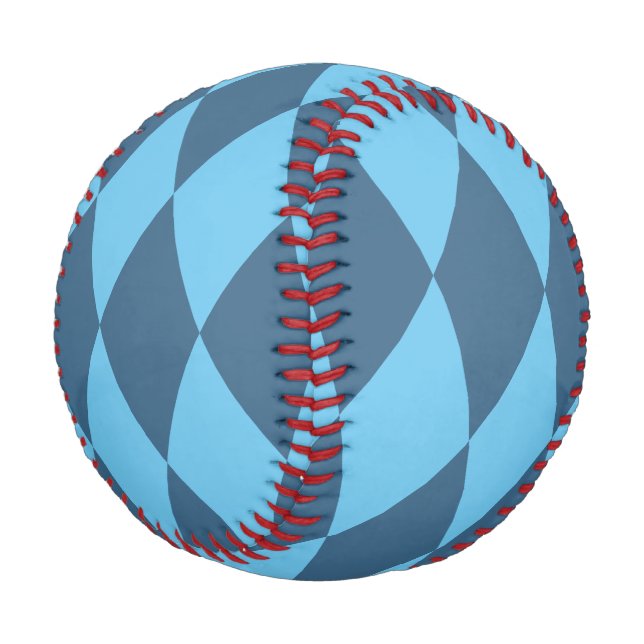 Blue Bavaria Rhombus Flag Pattern Baseball (Angled)