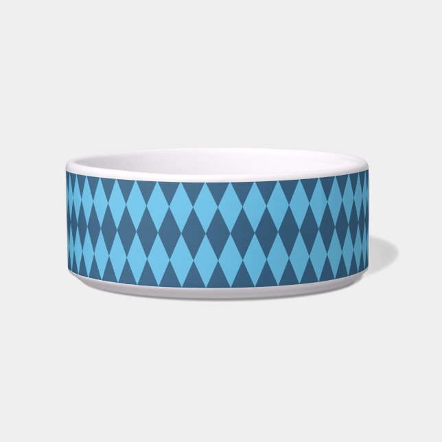 Blue Bavaria Rhombus Flag Pattern Bowl (Front)