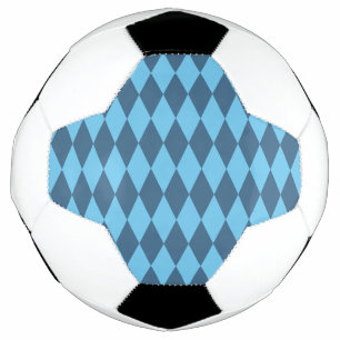 Blue Bavaria Rhombus Flag Pattern Football