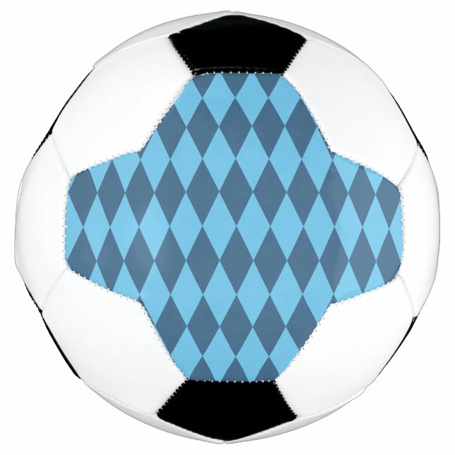 Blue Bavaria Rhombus Flag Pattern Football (Front)