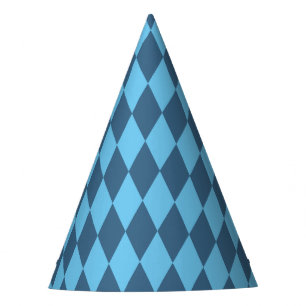 Blue Bavaria Rhombus Flag Pattern Party Hat