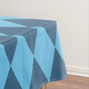 Blue Bavaria Rhombus Flag Pattern Tablecloth