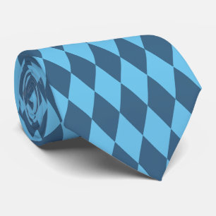 Blue Bavaria Rhombus Flag Pattern Tie