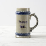 Blue Bavarian PERSONALIZE Beer Stein<br><div class="desc">For Octoberfest. I love painting and design! I hope you enjoy my artwork.</div>