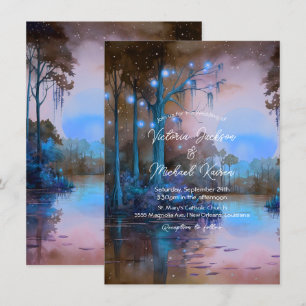 Blue Bayou Evening Wedding Invitation