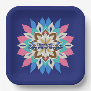 Blue Bayou Square Paper Plates