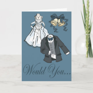 Blue be my bridesmaid invitation