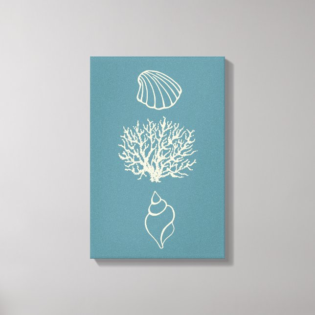 Blue Beach Art Canvas Print (Front)